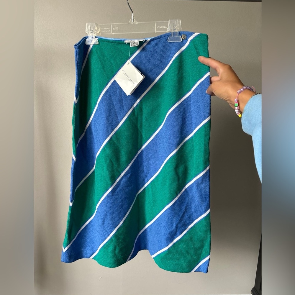 NWT St. John Santana Knit Blue Green skirt